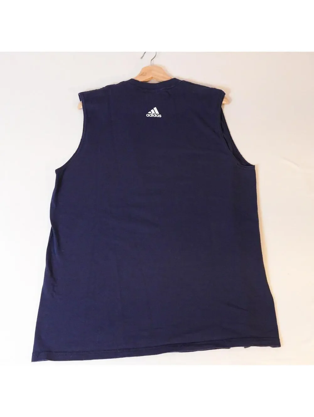 VTG adidas Boston Red Sox Sleeveless Tank Top Mens L MLB Graphic Navy USA Made